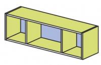 Полка настенная три секции Силуэт