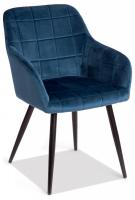 Кресло BEATA (mod. 8266) металл/ткань, 56х60х82 см, синий (G062-48)/черный (поставляется по 2 шт). Фото №1