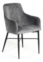 Кресло FORZA (mod.5175-2) металл/вельвет, 58 x 59,5 x 88 см, серый/черный, G062-40 (поставляется по 2 шт) фото Кресло FORZA (mod.5175-2) металл/вельвет, 58 x 59,5 x 88 см, серый/черный, G062-40 (поставляется по 2 шт). Фото №1