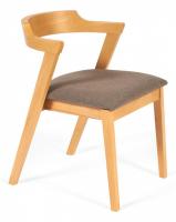 Стул мягкое сидение VERSA (Верса)  каркас бук, сиденье ткань, 54,5*56*74см, Натуральный + Коричневый   (поставляется по 2 шт) фото Стул мягкое сидение VERSA (Верса)  каркас бук, сиденье ткань, 54,5*56*74см, Натуральный + Коричневый   (поставляется по 2 шт). Фото №1