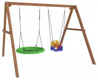 Качели детские Р911-16, коричневый фото Качели детские Р911-16, коричневый. Фото №1