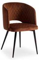 Кресло WIND (mod. 717) ткань/металл, 55х55х80 см, высота до сиденья 48 см, коричневый barkhat 11/черный (поставляется по 4 шт). Фото №1