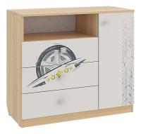 Форсаж Комод дуб сонома/белый фото Форсаж Комод дуб сонома/белый