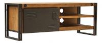 ТV тумба Secret De Maison CITY (mod. CTY L08 -130 ) 1 дверь, металл/дерево акация, 130х45х50см, коричневый дым (smoke brown B034). Фото №1