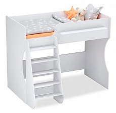 Кровать-чердак Polini Kids Dream 1700, белый. Фото