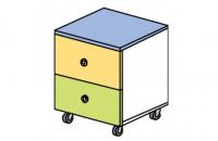 Тумба мобильная два ящика Силуэт фото Тумба мобильная два ящика Силуэт. Фото №1