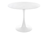 Стол стеклянный Tulip 90 white фото Стол стеклянный Tulip 90 white. Фото №1