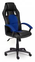 Компьютерное кресло DRIVER кож/зам/ткань, черный/синий, 36-6/10 (id:  )