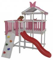 Комплекс игровой ДК4Р, розовый, серый фото Комплекс игровой ДК4Р, розовый, серый. Фото №1