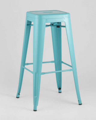 Стул барный TOLIX голубой матовый фото Стул барный TOLIX голубой матовый. Фото №3