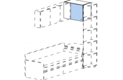 Полка навесная для формирования углового варианта Силуэт. Фото №2