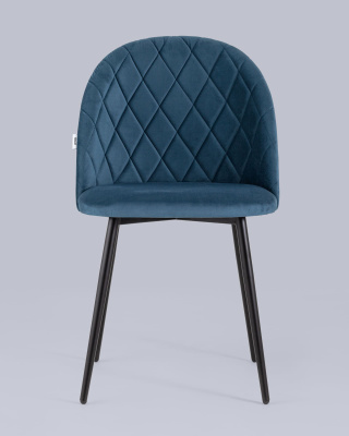 Стул Марсель велюр пыльно-синий. Фото