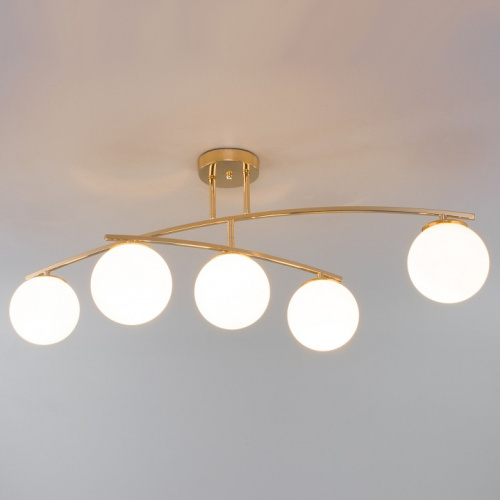 Потолочная люстра Eurosvet Bronx 30170/5 золото фото Потолочная люстра Eurosvet Bronx 30170/5 золото. Фото №1