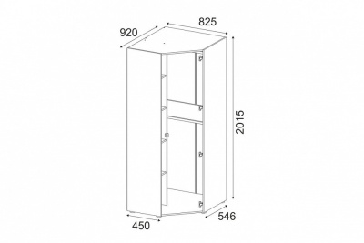 Шкаф платяной Квадро STL.322.03 W,белый фото Шкаф платяной Квадро STL.322.03 W,белый. Фото №5