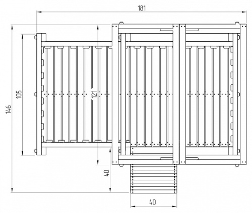 Комплекс игровой ДК7Б, бирюзовый, серый. Фото №9