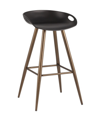 Стул барный Флэш черный, бронзовые ножки фото Стул барный Флэш черный, бронзовые ножки. Фото №2