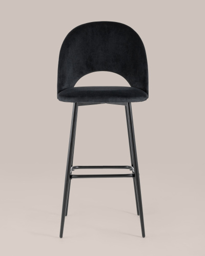 Стул барный Меган велюр черный. Фото №5