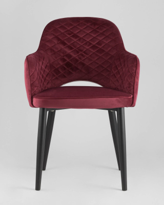 Стул Венера диамант велюр бордовый. Фото №4