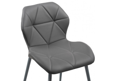 Стул Вальд экокожа серый / серый глянец фото Стул Вальд экокожа серый / серый глянец. Фото №5