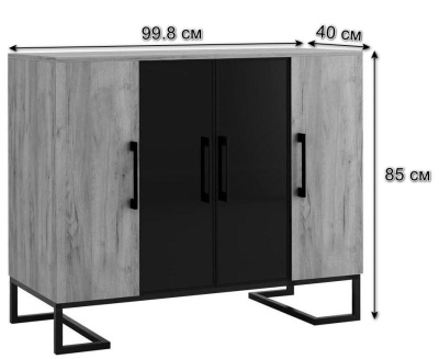 Тумба под оргтехнику Loft Дуб Табак. Фото №3