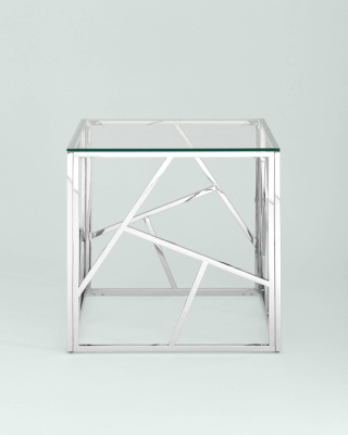 Журнальный столик 55*55 АРТ ДЕКО серебро. Фото №4