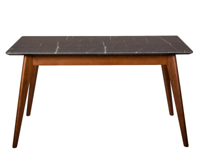 Стол Лунд раскладной 140-180 ОРЕХ-Мрамор Графит фото Стол Лунд раскладной 140-180 ОРЕХ-Мрамор Графит. Фото №5