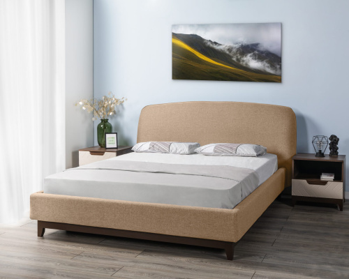 Кровать с ортопедическим основанием 1.4 Сканди Лайт Бежевый. Фото №7