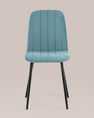 Стул Easy велюр пыльно-голубой фото Стул Easy велюр пыльно-голубой. Фото №5