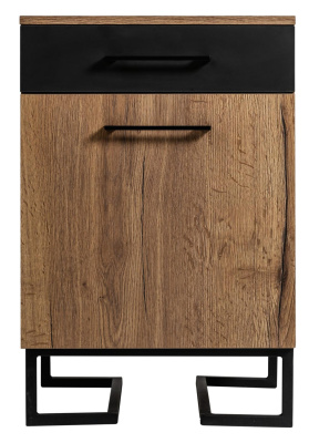 Тумба для обуви с ящиком Loft Дуб табак/Графит. Фото №4