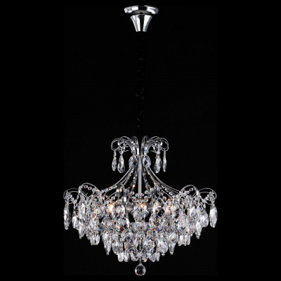 Подвесная люстра Eurosvet Crystal 10080/6 хром/прозрачный хрусталь Strotskis фото Подвесная люстра Eurosvet Crystal 10080/6 хром/прозрачный хрусталь Strotskis. Фото №2
