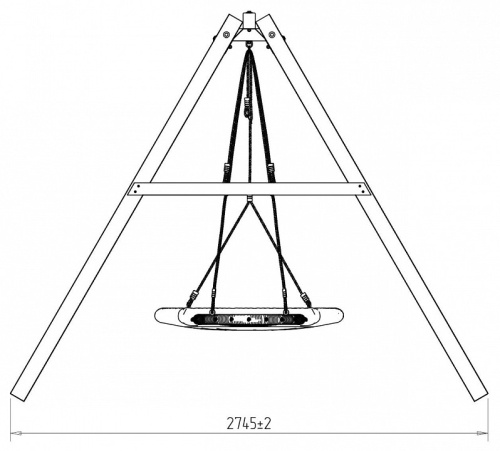 Качели детские Р911-22, коричневый. Фото №8