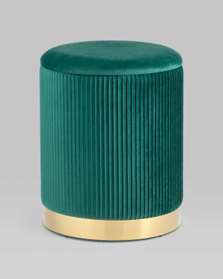 Пуф Шарлотта с ящиком велюр зеленый фото Пуф Шарлотта с ящиком велюр зеленый. Фото №3