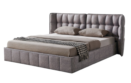 Кровать HUSK 8705 темно-бежевая с ящиком для белья. Фото №8