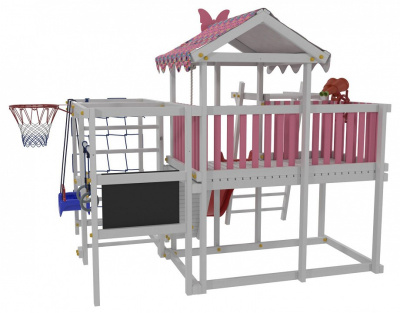 Комплекс игровой ДК1Р, розовый, серый. Фото №4