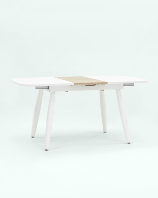 Стол обеденный Чикаго раскладной 120-160*90 белый. Фото