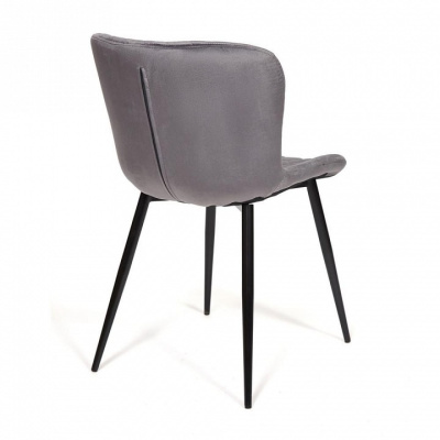 Стул QUINCY (mod. 8272) металл/ткань, 49х53х84,5 см, серый (G-062-40)/черный (поставляется по 4 шт). Фото