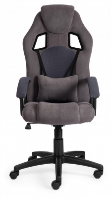 Кресло DRIVER флок/ткань, серый/серый, 29/12 фото Кресло DRIVER флок/ткань, серый/серый, 29/12. Фото №2