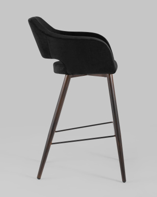 Стул барный Саймон велюр черный. Фото №4