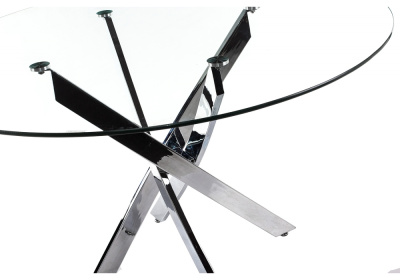Стол стеклянный Komo 110 Chrome фото Стол стеклянный Komo 110 Chrome. Фото №3