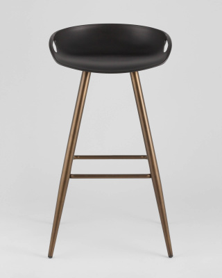 Стул барный Флэш черный, бронзовые ножки фото Стул барный Флэш черный, бронзовые ножки. Фото №4