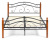 Кровать AT-803 Wood slat base дерево гевея/металл, 140*200 см (Double bed), красный дуб/черный. Фото №2