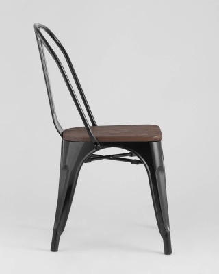 Стул TOLIX WOOD черный глянцевый. Фото №5