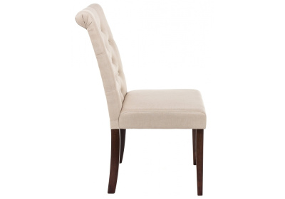 Стул деревянный Amelia dark walnut / fabric cream фото Стул деревянный Amelia dark walnut / fabric cream. Фото №3