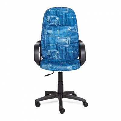 Компьютерное кресло LEADER ткань, принт Джинса. Фото