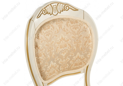 Стул деревянный Лауро патина золото / бежевый тесьма 11. Фото №3