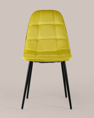 Стул Тейлор велюр желтый. Фото