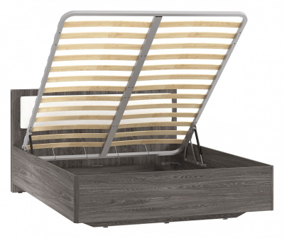 Кровать Virginia НМ 011.54, к/з Бум айс, Ясень Анкор темный. Фото №2