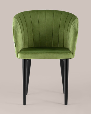 Стул с подлокотниками Нейтон велюр травяной. Фото №5