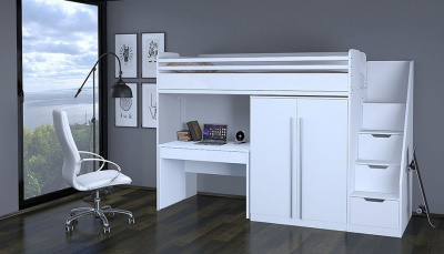 Шкаф платяной Polini Kids City, белый фото Шкаф платяной Polini Kids City, белый. Фото №4