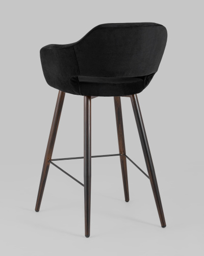 Стул барный Саймон велюр черный. Фото №7